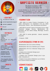 Téléchargement du CV de Baptiste VERRIER
