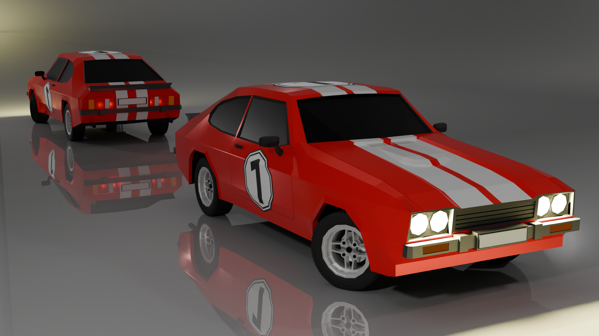 Ford Capri Low Poly
